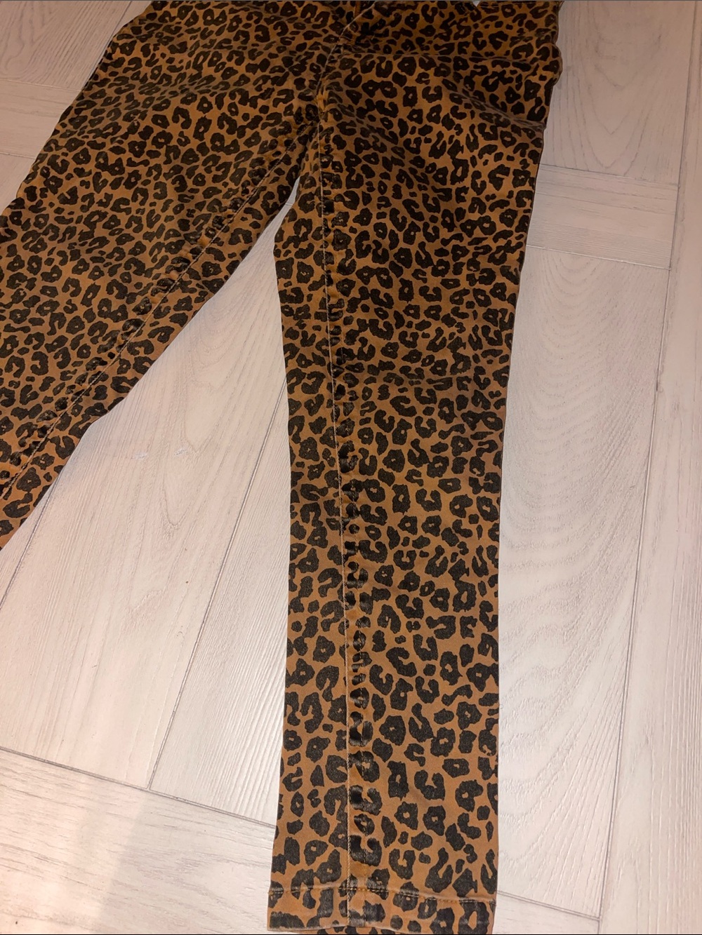 Reba Leopard Print Straight Leg Jeans - Brown and Black - Picture 3 of 6